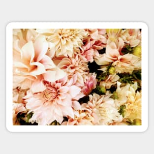 Pink Dahlias Farmers Market Sticker